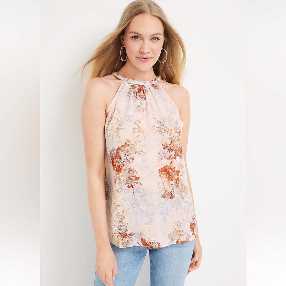 Maurices Halter Floral Tank